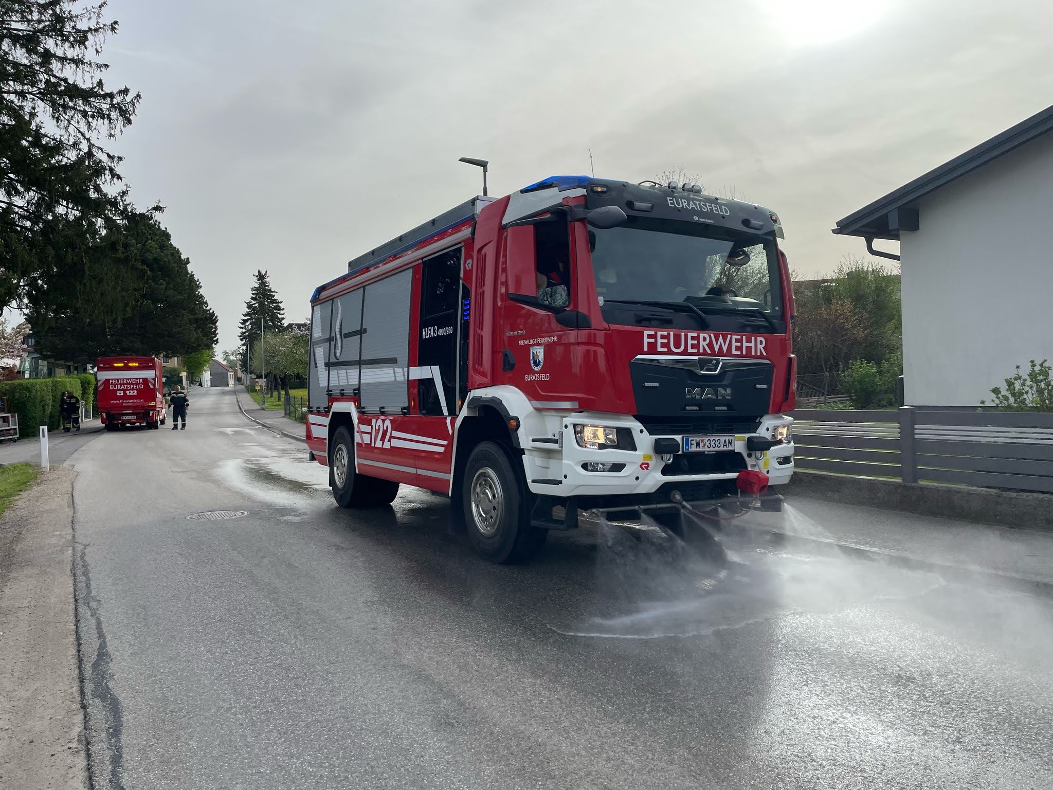 S1 Ölspur im Ortgebiet nach technischem Gebrechen